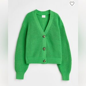 H&M Green Cardigan